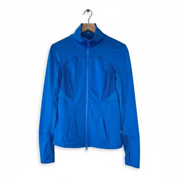 Z by Zella Blue Mesh Panel Full Zip Running Jacket Size Medium - Picture 1 of 9